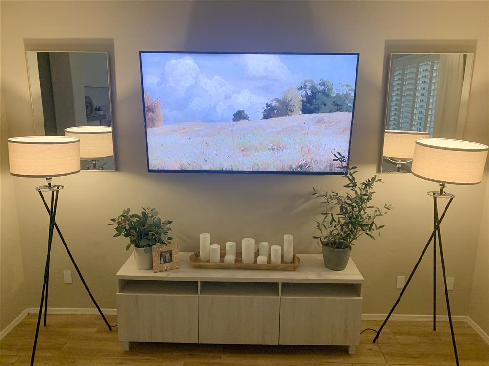 white entertainment console